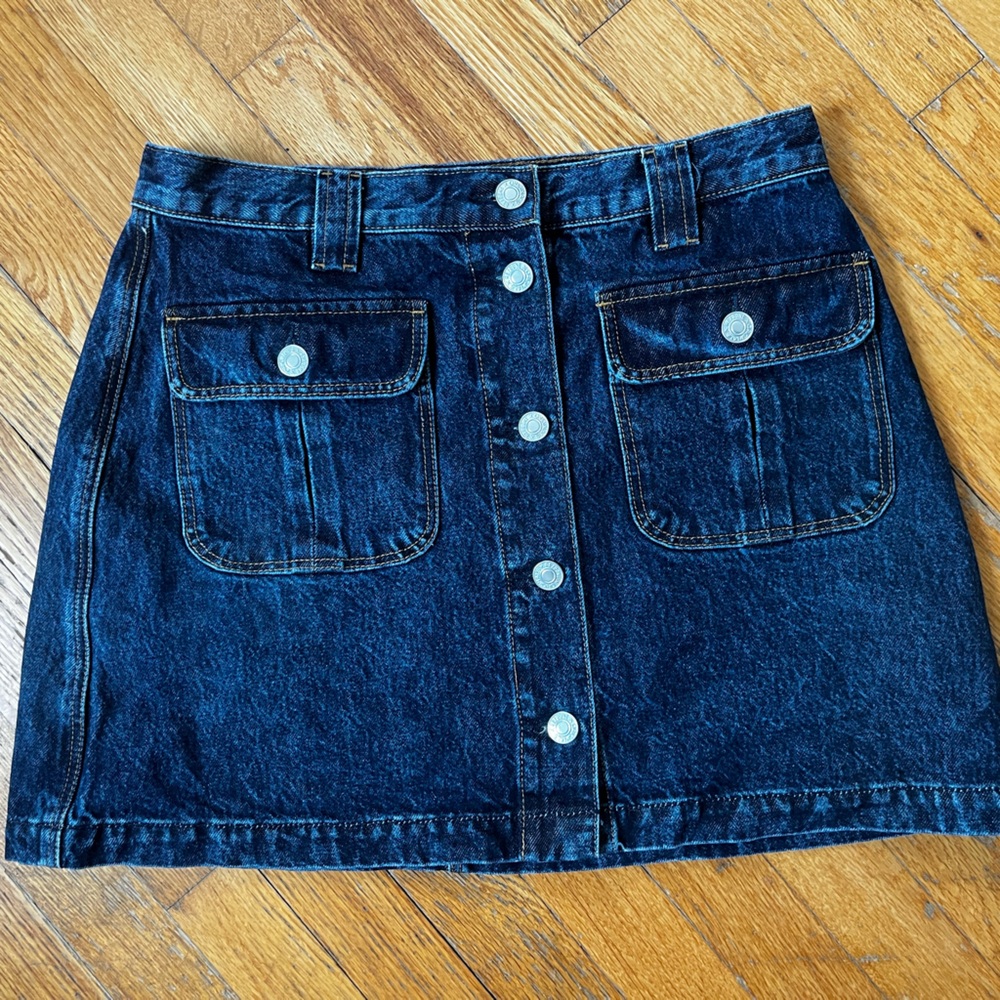 Re/Done Dark Blue Denim Skirt L